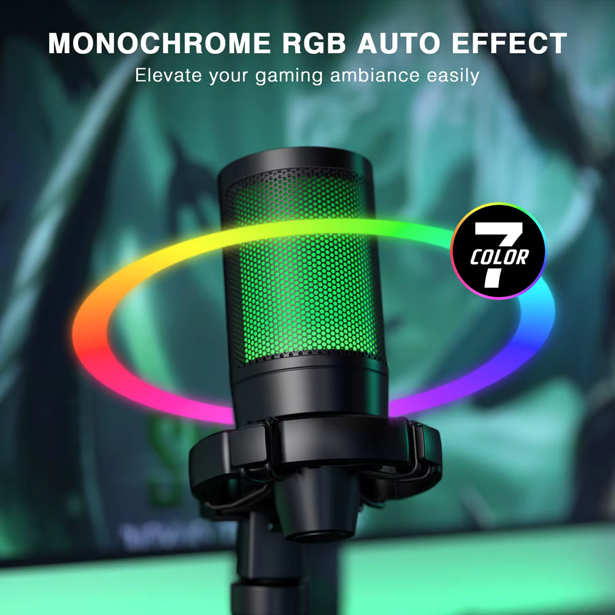 LED Gaming Microphone with Stand